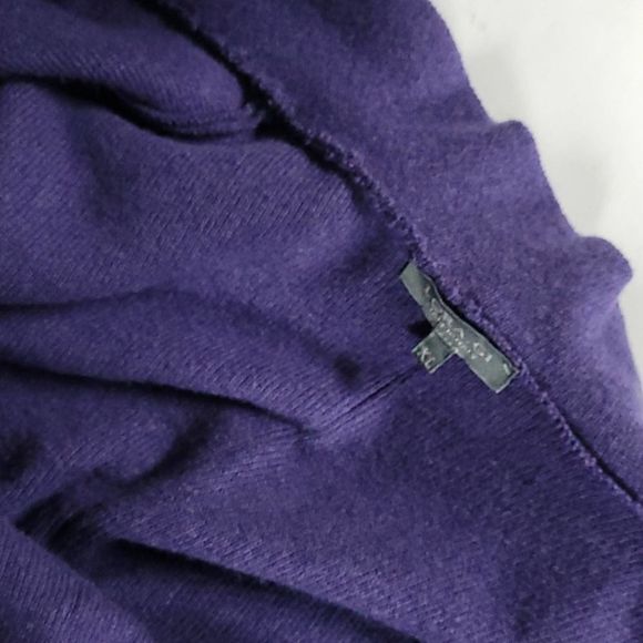 LORA. GI 100% Lambs Wool Tie Front Cardigan Flutter Neckline Made In Italy XL - Picture 6 of 12